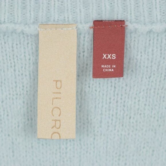 Pilcro Women's XXS Blue Wool Blend Cowlneck Short Sleeve Sweater - Picture 5 of 7